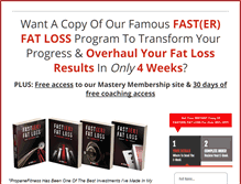 Tablet Screenshot of fatlossmastery.com